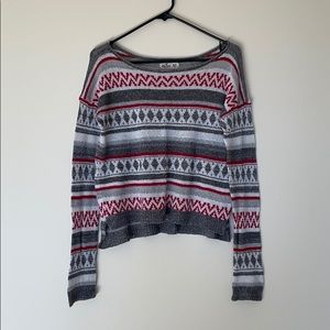 Hollister Long Sleeved Knit Pattern Top